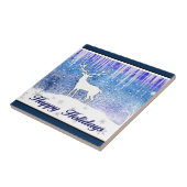 Happy Holidays Deer Scene Fliese (Seite)