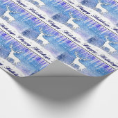 Happy Holidays Deer Scene Geschenkpapier (Ecke)