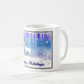 Happy Holidays Deer Scene Kaffeetasse (VorderseiteRechts)