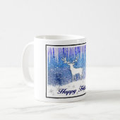 Happy Holidays Deer Scene Kaffeetasse (Vorderseite Links)