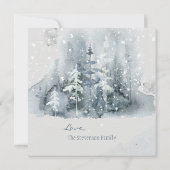 Happy Holidays Deer Winter Scene Script Holiday (Rückseite)