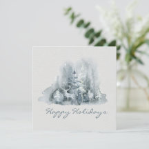 Happy Holidays Deer Winter Scene Script Holiday