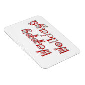 Happy Holidays Dekorierter Text Magnet (Rechte Seite)