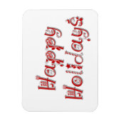 Happy Holidays Dekorierter Text Magnet (Vertikal)