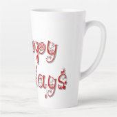 Happy Holidays Dekorierter Text Milchtasse (Rechts)