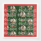 Happy Holidays Dinner Napkin Serviette (Vorderseite)