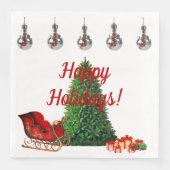 Happy Holidays Dinner Napkins Serviette (Vorderseite)