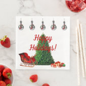 Happy Holidays Dinner Napkins Serviette (Beispiel)