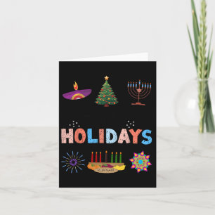 Happy Holidays Diwali Kwanzaa Hanukkah Weihnachten Karte
