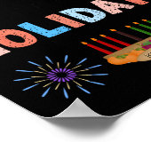 Happy Holidays Diwali Kwanzaa Hanukkah Weihnachten Poster (Ecke)