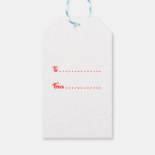 Happy Holidays Doggy Funny Whimsical Tree Red Geschenkanhänger (Rückseite)