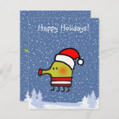 Happy Holidays Doodle Jump Grußkarte Feiertagskarte (Vorne/Hinten)