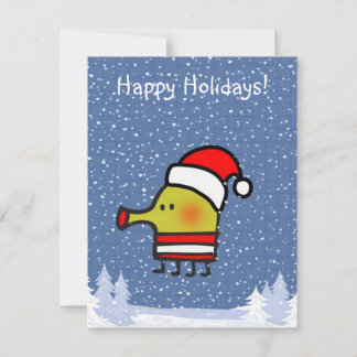 Happy Holidays Doodle Jump Grußkarte Feiertagskarte