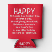 Happy Holidays Dosenkühler (Vorderseite)