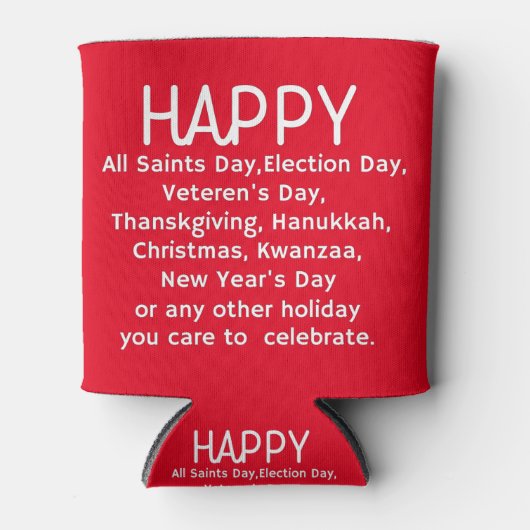 Happy Holidays Dosenkühler (Vorderseite)