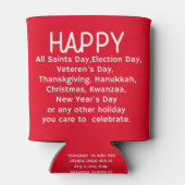 Happy Holidays Dosenkühler (Rückseite)