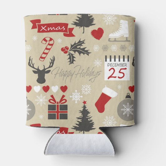 Happy Holidays Dosenkühler (Rückseite)