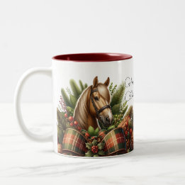 Happy Holidays Dressage Weihnachten Zweifarbige Tasse