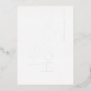 Happy Holidays echte Folie Typografie einfach Folien Feiertagskarte