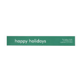 Happy Holidays | Einfache grüne Rücksendeadresse (Person)