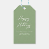 Happy Holidays Einfache Minimalistische Script-Sno Geschenkanhänger (Vorderseite)