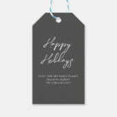 Happy Holidays Einfache Minimalistische Script-Sno Geschenkanhänger (Vorderseite)