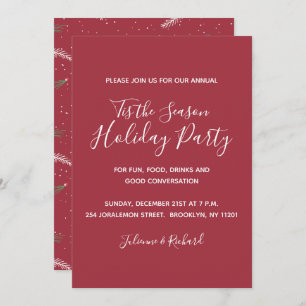 Happy Holidays Einfaches elegantes Weihnachtsfes Einladung