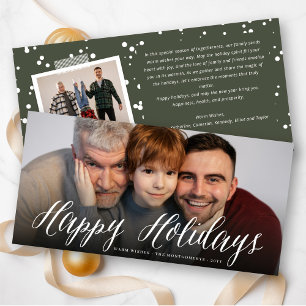Happy Holidays Einfaches Skript Minimalistisches F Feiertagskarte