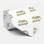 Happy Holidays Einfaches Text Krawatte (Gerollt)