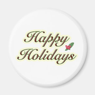 Happy Holidays Einfaches Text Magnet