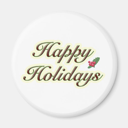 Happy Holidays Einfaches Text Magnet (Vorne)