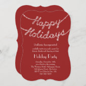 Happy Holidays Einladung (Vorne/Hinten)