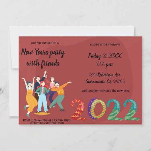 Happy Holidays Einladung (Vorderseite)