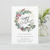 Happy Holidays Einladung (Stehend Vorderseite)