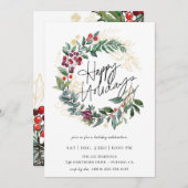 Happy Holidays Einladung (Vorne/Hinten)