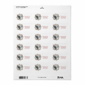 Happy Holidays Elche im Winter Schnee Rücksendeadr Adressaufkleber (Vorne)