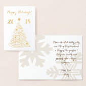 Happy Holidays elegant anpassbar Folienkarte (Anzeige)