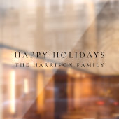 Happy Holidays | Elegant Classy Minimal Weihnachte Fensteraufkleber (Blatt 2)