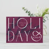 Happy Holidays Elegante Business Holiday Karte (Stehend Vorderseite)