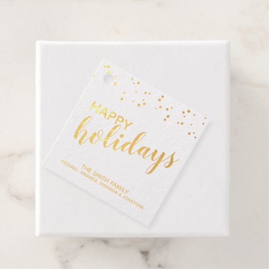'Happy Holidays' Elegante Geschenkanhänger (Mit Box)