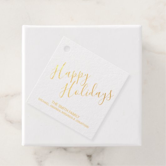 'Happy Holidays' Elegante Geschenkanhänger (Mit Box)