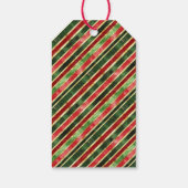 Happy Holidays Elegante Gold Rotes Grün Weihnachte Geschenkanhänger (Rückseite)