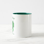 Happy Holidays Elegante Green Zweifarbige Tasse (Mittel)