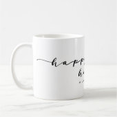 Happy Holidays Elegante Handwriting Holiday Famili Kaffeetasse (Links)