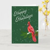 Happy Holidays Elegante Karte (Gelbe Blume)