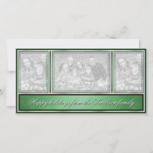 Happy Holidays Elegante Modernes Grün Feiertagskarte