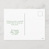 Happy Holidays Elegantes Foto Weihnachten (Rückseite)