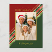 Happy Holidays Elegantes Foto Weihnachten (Vorderseite)