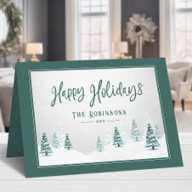 Happy Holidays Elegantes Landwinterland