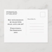 Happy Holidays Elegantes Landwinterland Feiertagspostkarte (Rückseite)